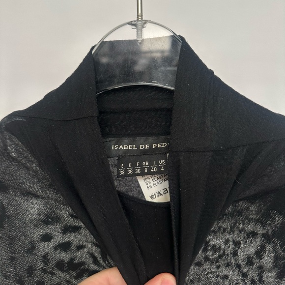 Isabel De Pedro Leopard Black Bell Sleeve Tunic Dress - Picture 10 of 16